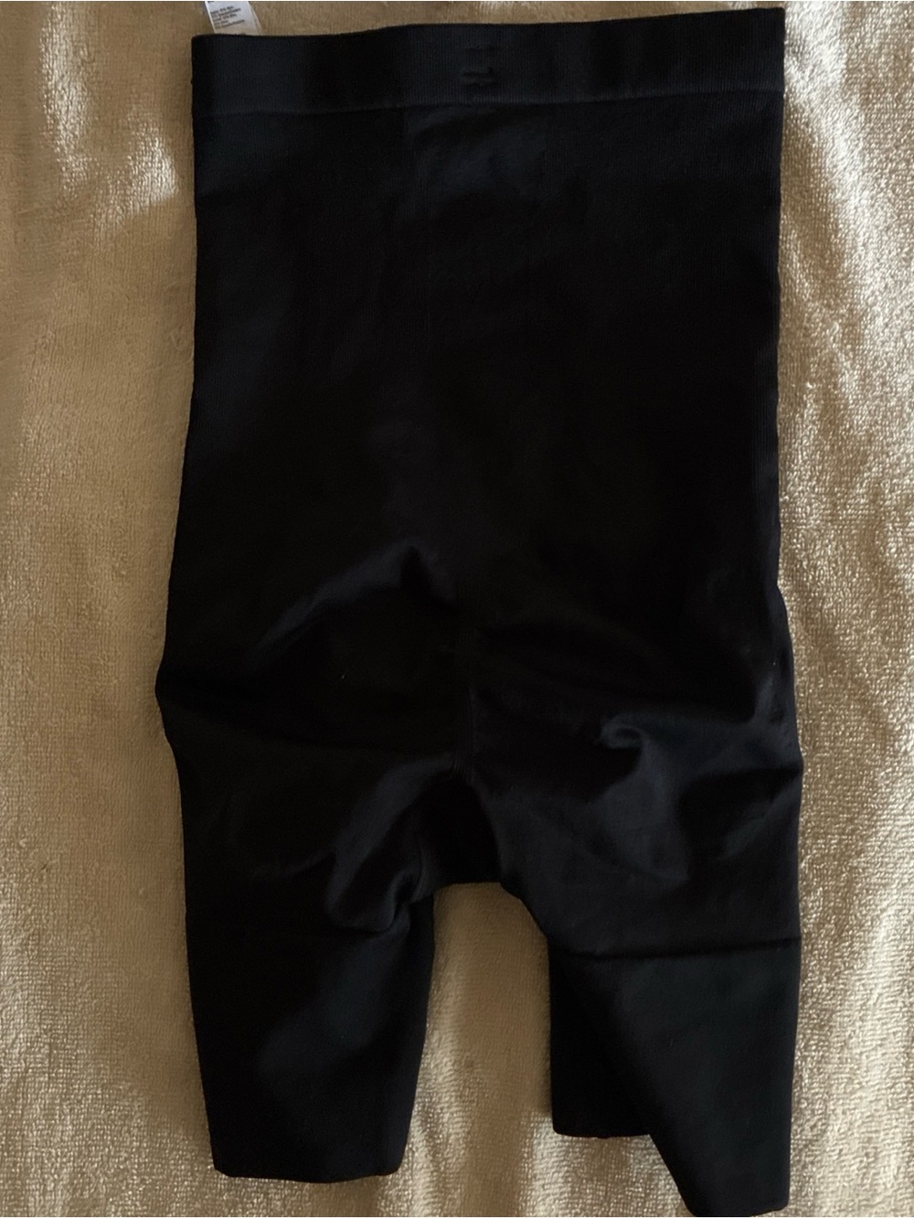 SPANX Higher Power Short High Waisted Mid Thigh Shapewear Black Size M #2433 EUC